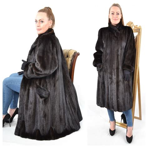 A Echter Nerzmantel Nerz Pelz Mantel Pelzmantel Female Mink Fur