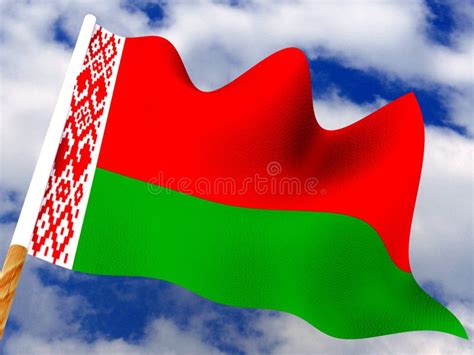 Vlag Wit Rusland Stock Illustratie Illustration Of Wereld 6087452