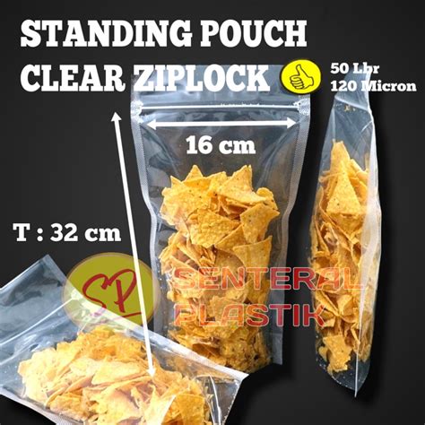 Jual Standing Pouch Ukuran 16 X 32 Plastik STP Standing Pouch