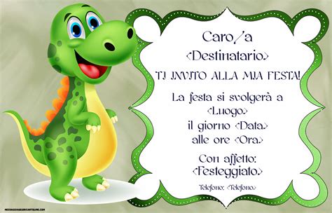 Invito Festa Con Tema Dinosauri Crea Inviti Personalizzati Di