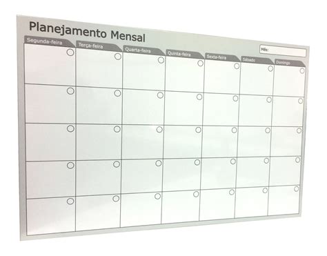 Quadro Planejamento Mensal Lousa E MagnÉtico Kit Ímas 60cmx90cm Adequadro Papelaria Zap