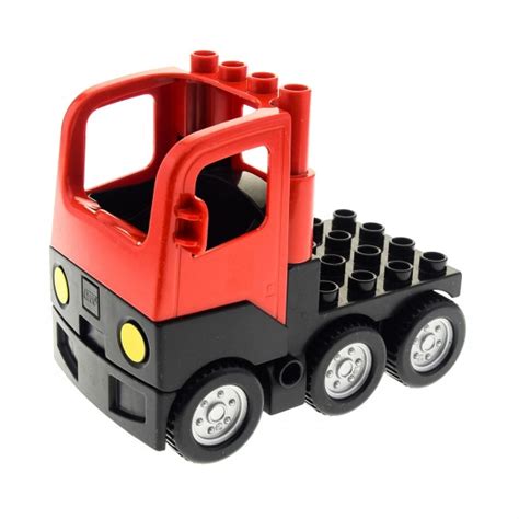 1x Lego Duplo LKW Rot Schwarz Kabine Zugmaschine Auto 1326c01 48125c01