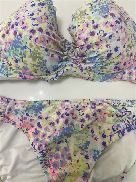 Victoria Secret Vibrant Bikini Set Swimsuit M C Hi Gem