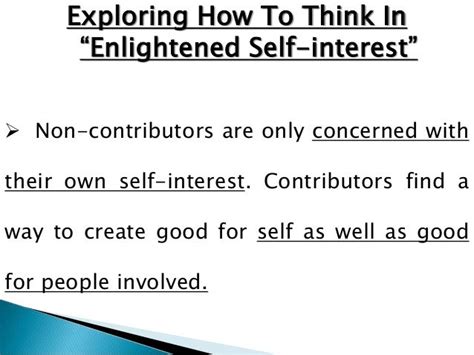 Cpd 10 Think In Enlightened Self Interest