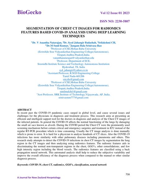 Pdf Segmentation Of Chest Ct Images For Radiomics Features Based