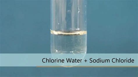 Chlorine Water Sodium Chloride Youtube