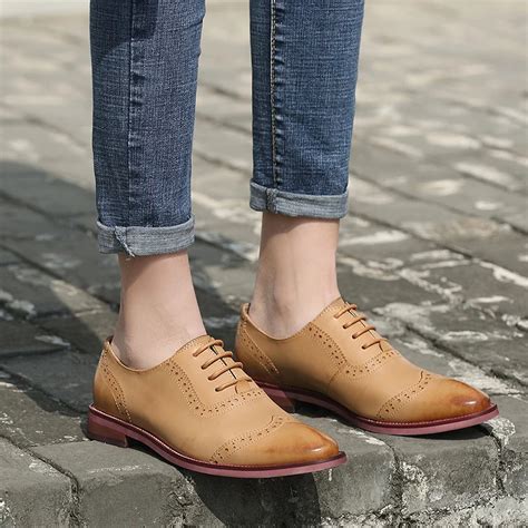 Aliexpress Buy Vallu Women Oxfords Shoes Wingtip Perforated