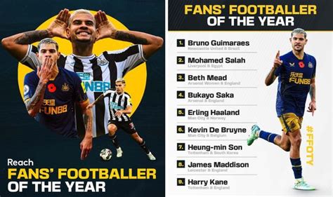 Newcastle’s Bruno Guimaraes lands Fans' Footballer of the Year award ...