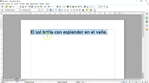 Edición de texto en Open Office YouTube
