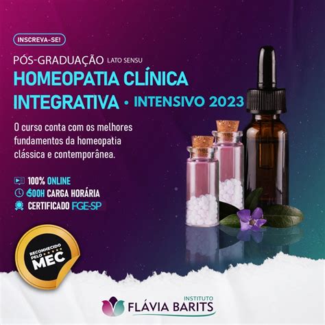 Curso de Pós Graduação em Homeopatia Clinica Integrativa Modelo