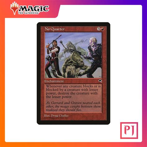 Mtg No Quarter Tmp Red Rare Normal Eng การ์ดเมจิค Magic