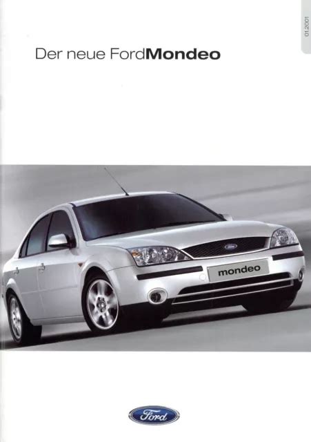 FORD MONDEO PROSPEKT 2001 1 01 D Brochure Catalogue Brochyr Catalogue