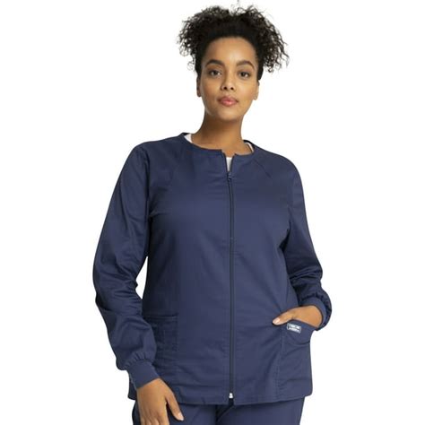 Cherokee Workwear Core Stretch Womens Scrubs Jacket Zip Front 4315