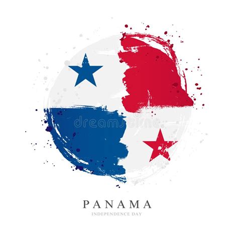 Panama Vlag In De Vorm Van Een Grote Cirkel Vector Illustratie