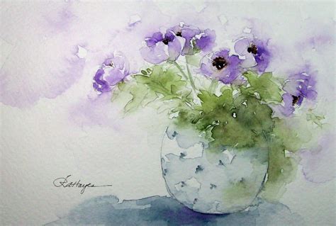 Watercolor Paintings By Roseann Hayes Flower Painting Watercolor