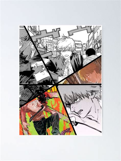 Chainsaw Man Collage Poster For Sale By Klaus Shop Redbubble