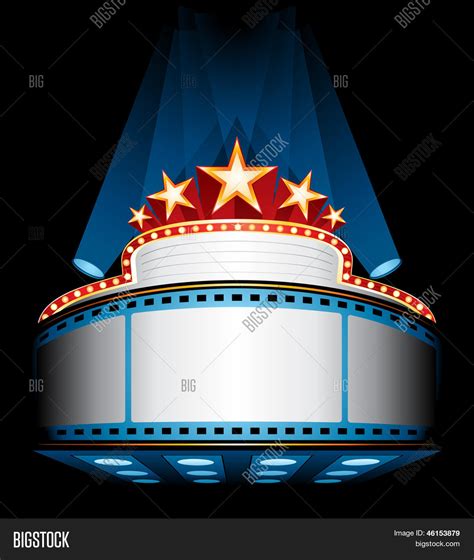 Vector Y Foto Marquesina De Cine Prueba Gratis Bigstock