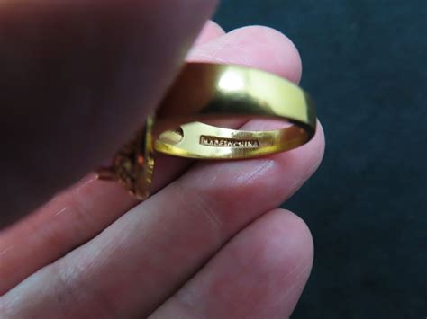 Vintage 1950s 18kt Heavy Gold Electroplate Mens Ring Wwhite Stones