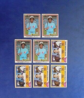 1981 DONRUSS TOPPS TIM RAINES RC HOF BASEBALL LOT OF 8 MINT 326403 EBay