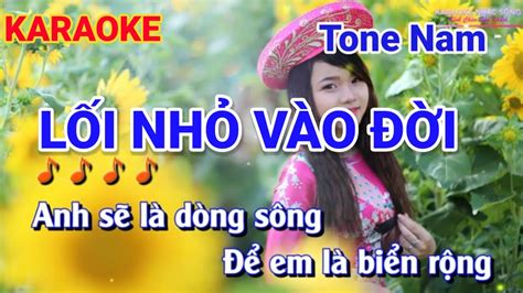 L I Nh V O I Karaoke Tone Nam Nh C S Ng Ch Nh Organ Youtube