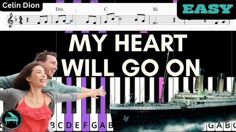 My Heart Will Go On Titanic Celine Dion Easy Piano Tutorial Youtube