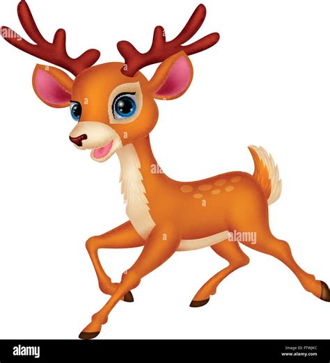 Dancing Deer Cartoon Clipart