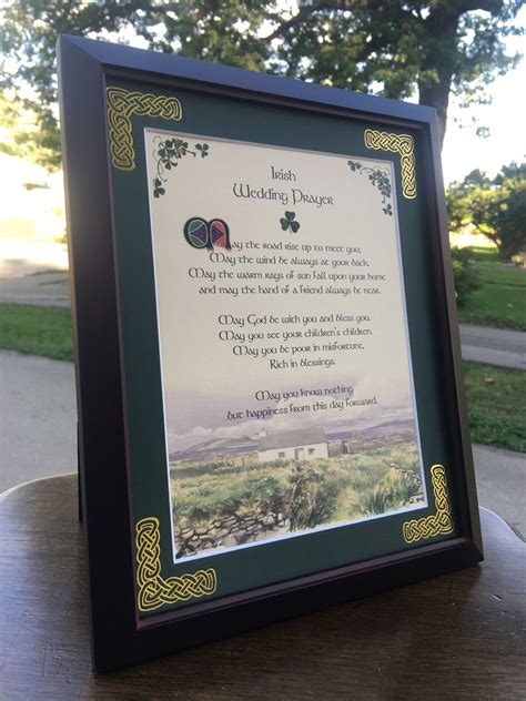 Irish Wedding Prayer Personalized Blessing Framed Etsy