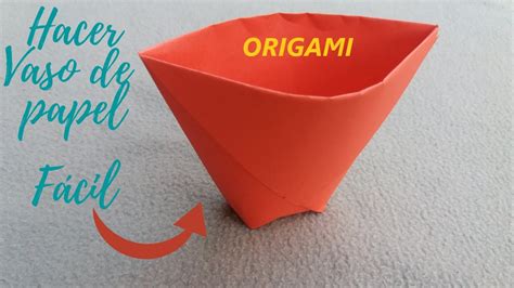 Origami Cómo hacer VASO de papel Fácil Make Paper Cup YouTube