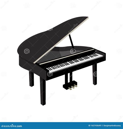 Grand Piano Vector Illustration Stock Illustration Illustration Of