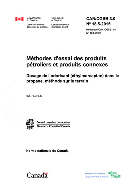 Remplissable En Ligne Publications Gc Mthodes D Essai Des Produits