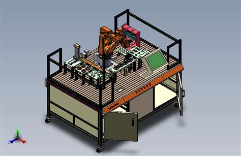 工业机器人综合实训平台solidworks 2016模型图纸下载 懒石网