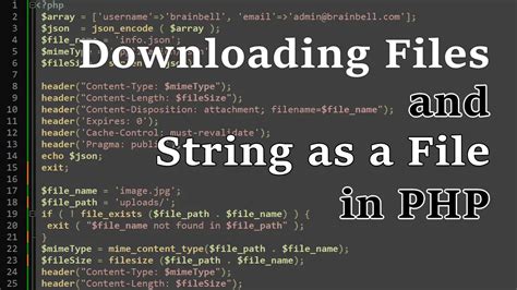 Returning Or Downloading Files With An Request In Php Brainbell