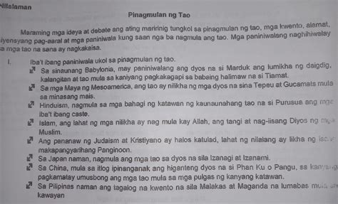 Base Sa Iyong Paniwala Sumulat Ng Isang Talata Na Nagpapaliwanag Kung