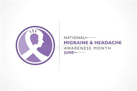 Vector Illustration Of National Migraine And Headache Awareness Month