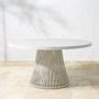 Pasadena Outdoor Fiberstone And Rope Round Dining Table Williams Sonoma