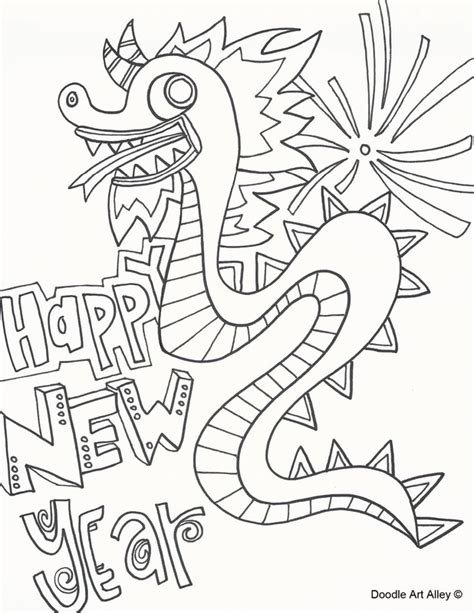 Chinese New Year 2024 Colouring Pages - Bobbe Meaghan