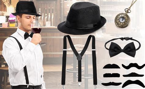 Amazon Coloch S Mens Gatsby Gangster Accessories Set Pcs