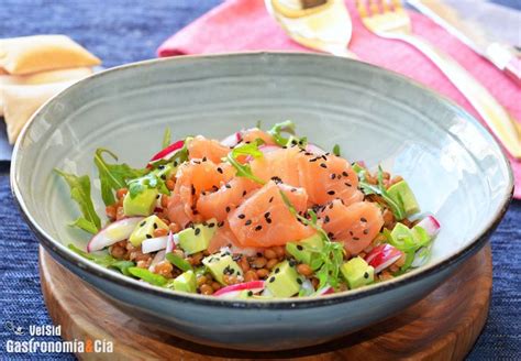 Ensalada De Lentejas Salm N Ahumado Y Aguacate Una Forma Exquisita De