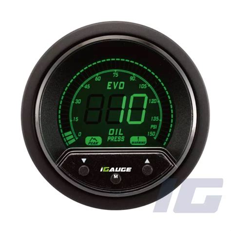 Evo Pk Series Mm Lcd Performance Car Gauges Oil Pressure Gauge With