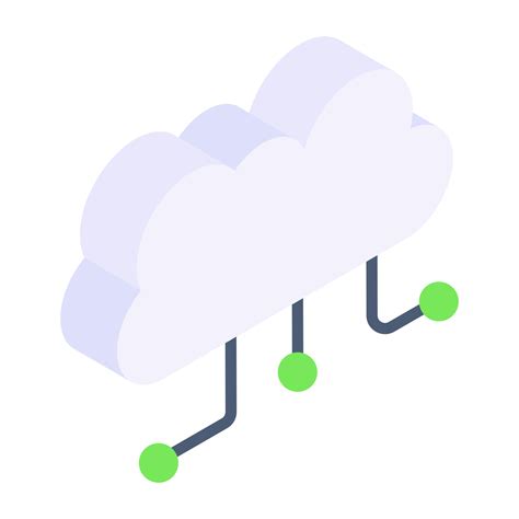 Cloud Computing Isometric Icon With Scalability Vector Art At