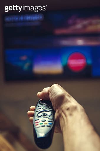 Male Hand Holding Tv Remote Control