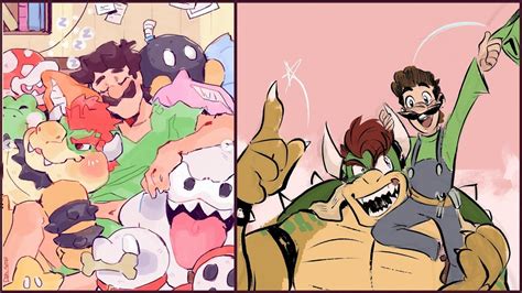 Funny And Adorable Bowser X Luigi Comic Dub Compilation Mario Comic