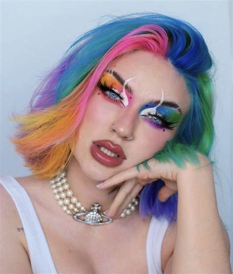 Pin By Lexie Byrd On Makeup Ideas Cool Makeup Looks Pride Makeup