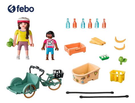 Bicicleta De Carga Para Granjeros Playmobil Pcs Febo Febo