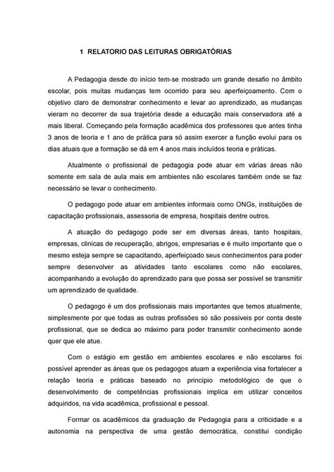 Estágio Geraldo Recuperação Automática 1 RELATORIO DAS LEITURAS