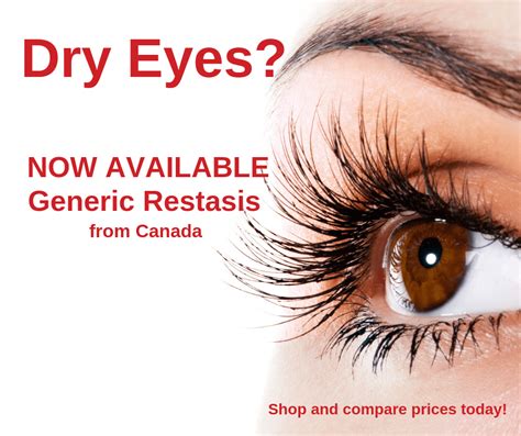 NEWS Generic Restasis For Dry Eyes Is Available From Canada NOW