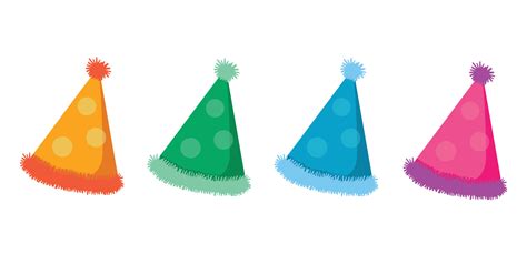 Colorful Party Hat Celebration Element Vector Illustration 23061399 Vector Art At Vecteezy