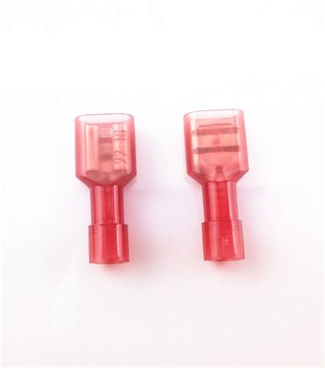 Yueton 100pcs Red 22 18 Gauge Nylon Female Fully Insulated Quick