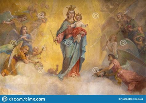 Parma - the Painting of Madonna Mary Help of Christians among the Angels - Chiesa Di San ...