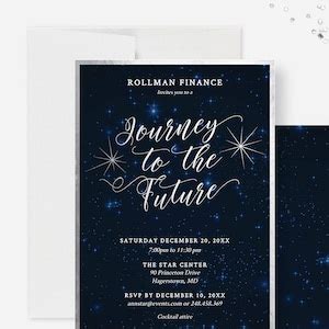 Journey To The Future Fundraiser Party Invitation Small Etsy